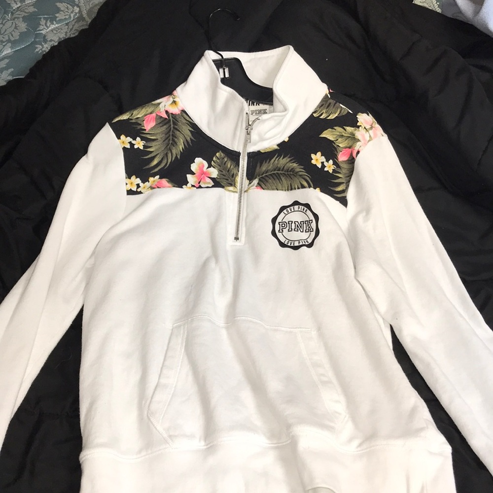 PINK quarter zip sweatshirt